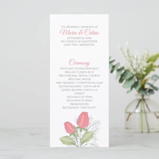 Rack-Karte des Programms für die bemalte Rote Rose Programm (Stehend Vorderseite)