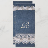 Rack-Karte des Vintagen Denim- und Spitzentests Programm (Vorne/Hinten)