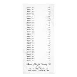 Rack-Karte mit schicken schwarz-weißen Services Werbekarte