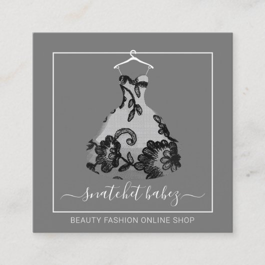 Rack-Rack des QR-Logos für Stylist-Veranstaltungen Quadratische Visitenkarte (Vorderseite)