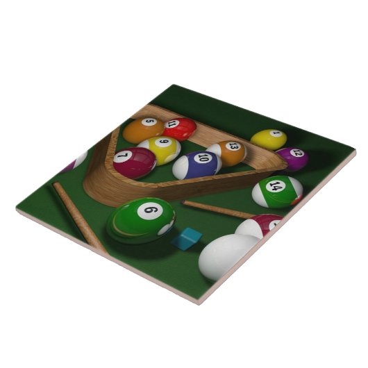 Rack sie auf, Spiel der Billard Fliese (Seite)