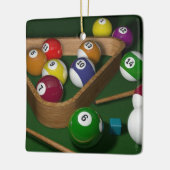 "Rack sie auf", Spiel der Billard Keramikornament (Links)