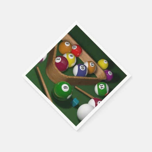 "Rack sie auf", Spiel der Billard Serviette (Ecke)