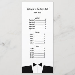 Rackcard für Hochzeiten oder feierliche Ereignisse Menükarte