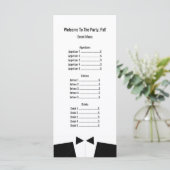 Rackcard für Hochzeiten oder feierliche Ereignisse Menükarte (Stehend Vorderseite)