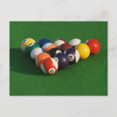 Racked Pool Balls on Pool Table Postcard Postkarte (Vorderseite)