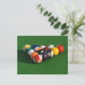 Racked Pool Balls on Pool Table Postcard Postkarte (Stehend Vorderseite)