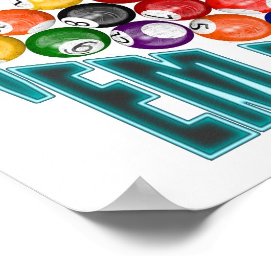 Rack'em Up Billard Poster (Ecke)