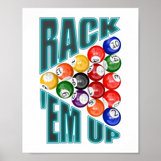 Rack'em Up Billard Poster (Vorne)