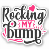 Racken, lustige Schwangerschaft Aufkleber (Vorderseite)