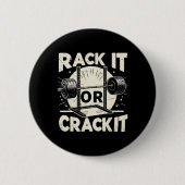 Racken oder Crack-It-Barbell-Bodybuilding 1 Button (Vorderseite)