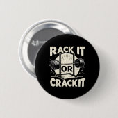 Racken oder Crack-It-Barbell-Bodybuilding 1 Button (Vorne & Hinten)