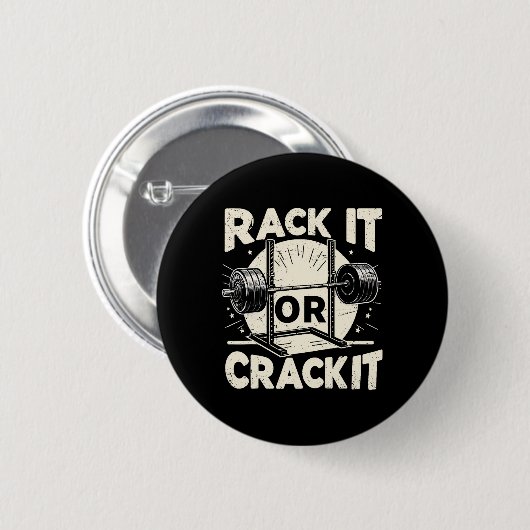 Racken oder Crack-It-Barbell-Bodybuilding 1 Button (Vorne & Hinten)
