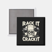 Racken oder Crack-It-Barbell-Bodybuilding 1 Magnet (Vorderseite/Rückseite)
