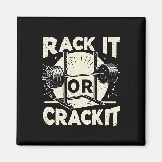 Racken oder Crack-It-Barbell-Bodybuilding 1 Magnet (Vorne)
