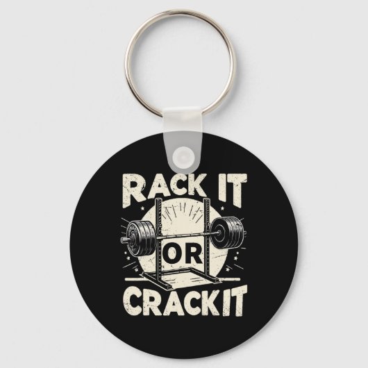 Racken oder Crack-It-Barbell-Bodybuilding 1 Schlüsselanhänger (Vorderseite)