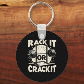 Racken oder Crack-It-Barbell-Bodybuilding 1 Schlüsselanhänger (Vorderseite)