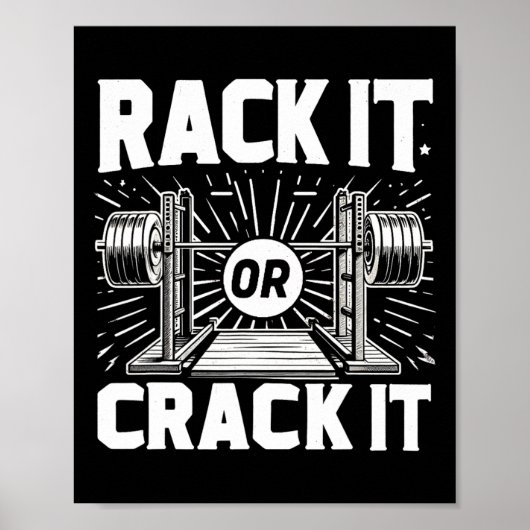 Racken Sie es oder Crack Sie es Barbell-Bodybuildi Poster (Vorne)