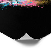 Racket Ball Sport Colorful Badminton Shuttlecock Poster (Ecke)