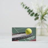 Racket & Ball, Tennisspieler/Trainer/Instrukteur Visitenkarte (Stehend Vorderseite)