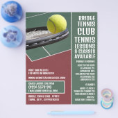 Racket & Ball, Tennisunterricht/Klassenwerbung Flyer (Einzeln)