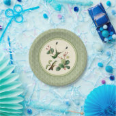 Racket Schwanz Hummingbird Damask Paper Teller (Party)
