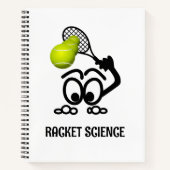 Racket Science Funny Tennis Player Notizblock (Vorderseite)