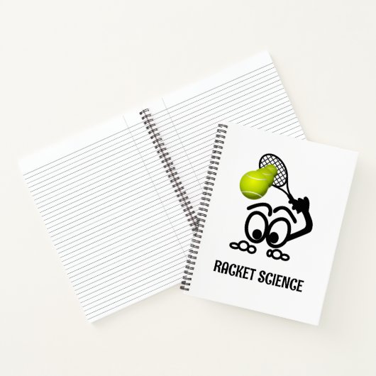 Racket Science Funny Tennis Player Notizblock (Innenseite)