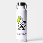Racket Science Funny Tennis Player Trinkflasche (Vorne)