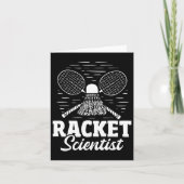 Racket Scientist - Badminton Player Athlete Shuttl Karte (Vorderseite)