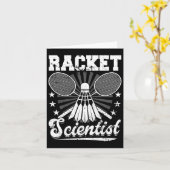 Racket Scientist - Badminton Player Athlete Shuttl Karte (Gelbe Blume)