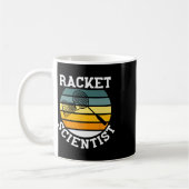 Racket Scientist Funny Retro Vintag Style Badmint Kaffeetasse (Links)