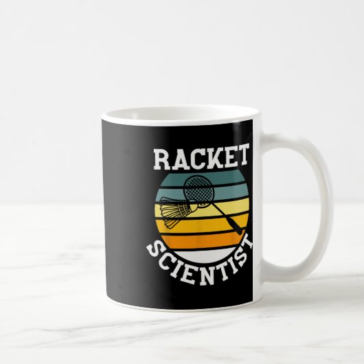 Racket Scientist Funny Retro Vintag Style Badmint Kaffeetasse (Rechts)