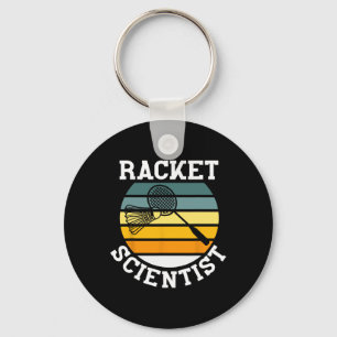 Racket Scientist Funny Retro Vintag Style Badmint Schlüsselanhänger