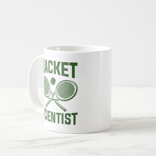 Racket Scientist Kaffeetasse (Vorderseite Links)
