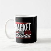 Racket Scientist Lover Badminton Match Player Team Kaffeetasse (Links)