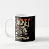 Racket Scientist Shuttle Badminton Player Kaffeetasse (Links)