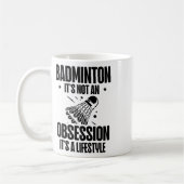 Racket Scientist Shuttle Badminton Player Kaffeetasse (Links)