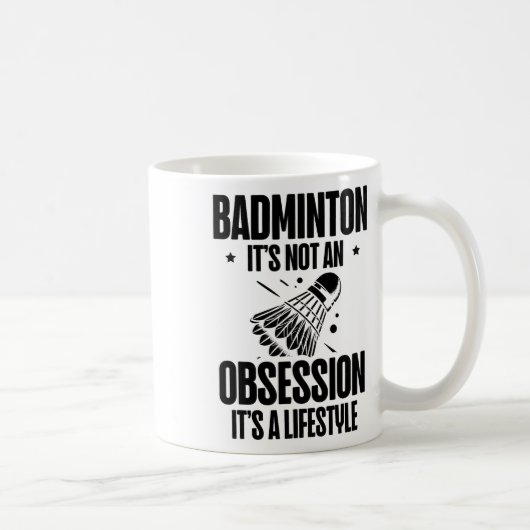 Racket Scientist Shuttle Badminton Player Kaffeetasse (Rechts)