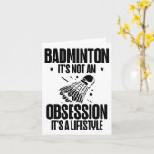 Racket Scientist Shuttle Badminton Player Karte (Gelbe Blume)