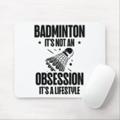 Racket Scientist Shuttle Badminton Player Mousepad (Mit Mouse)