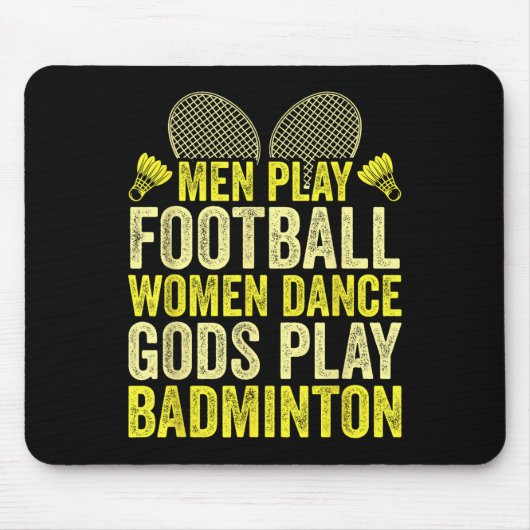 Racket Shuttle _ Badminton-Spieler _ Götter spiele Mousepad (Vorne)