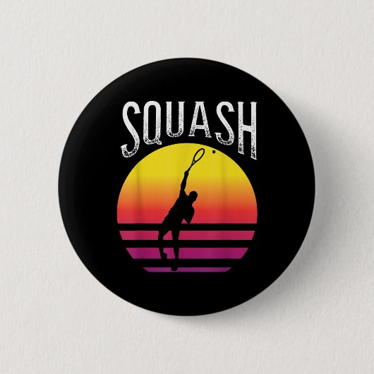 Racket Squash Ball Squash Court Badminton  Button (Vorderseite)