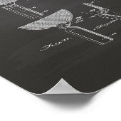 Racket Table Tennis 1939 Patentart - Chalkboard Poster (Ecke)
