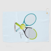 Racket und Ball Tennis Sweattuch Golfhandtuch (Horizontal)