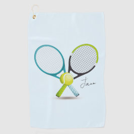 Racket und Ball Tennis Sweattuch Golfhandtuch