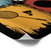 Racketlon, Tournament Sport With 4 Disciplines Poster (Ecke)