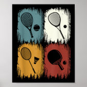 Racketlon, Tournament Sport With 4 Disciplines Poster (Vorne)