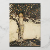 Rackham's Freya (Wagner) Gold Foil Postkarten (Vorderseite)