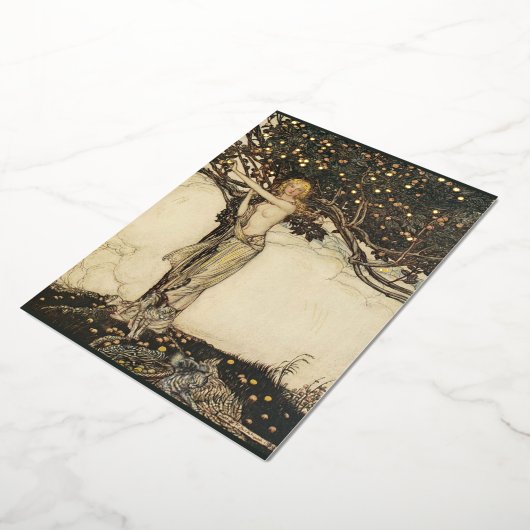 Rackham's Freya (Wagner) Gold Foil Postkarten (Gedreht)